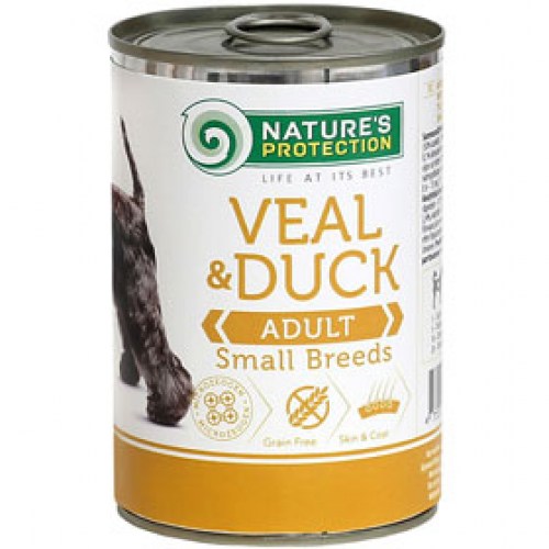 Natures Protection Adult Small Breed Veal,Duck 400g